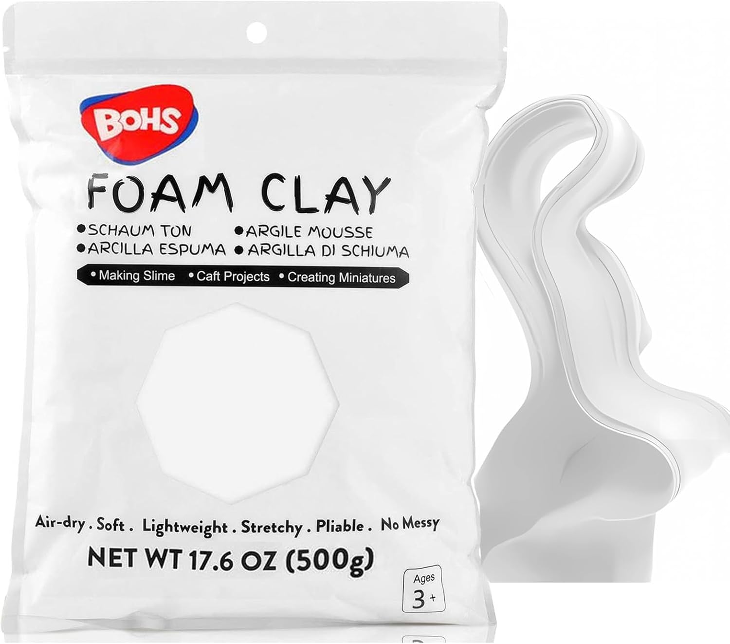 BOHS White Modeling Foam Clay Lite - CosComme Finds
