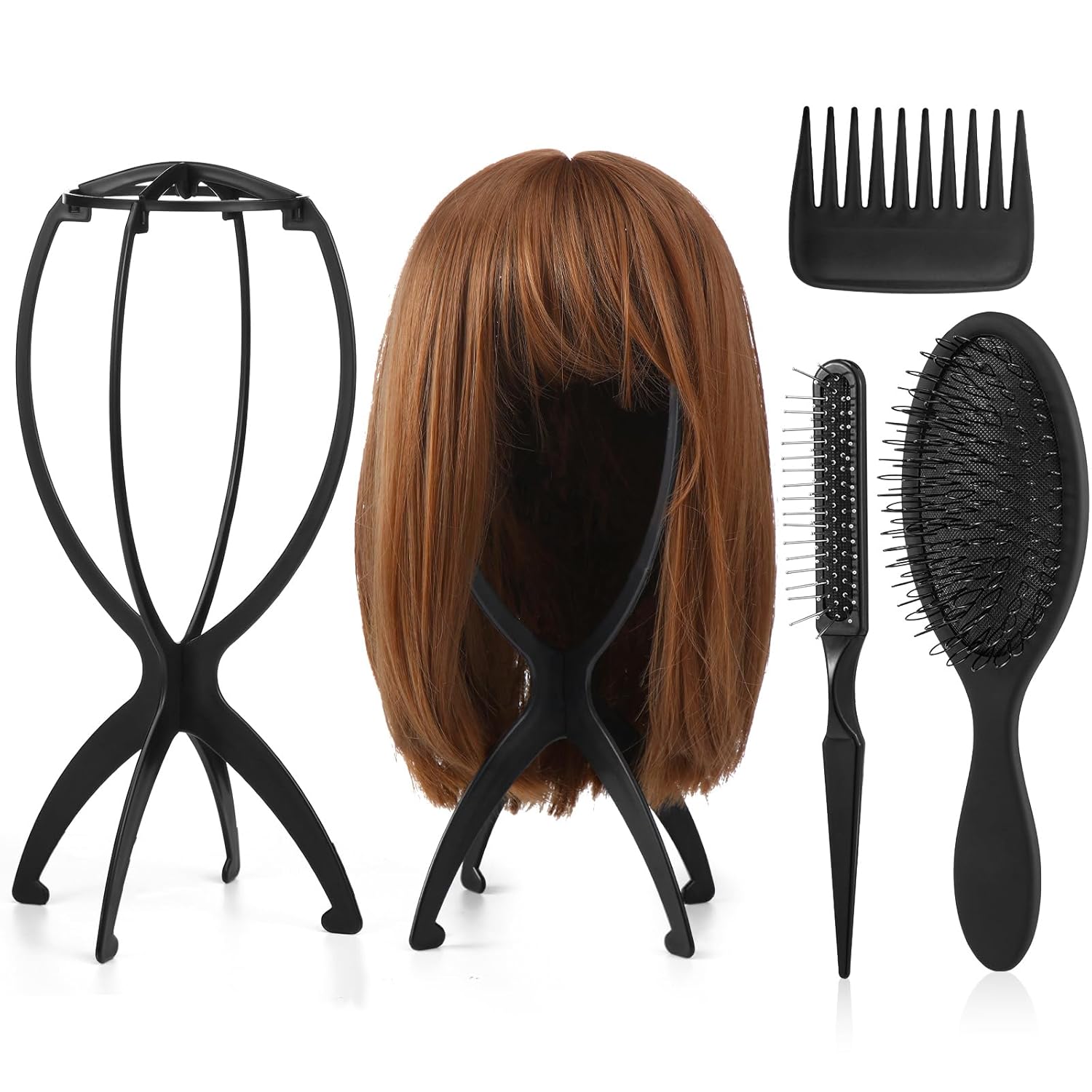 Wig Brush Comb Set and  2pcs Wig Stand - CosComme Finds