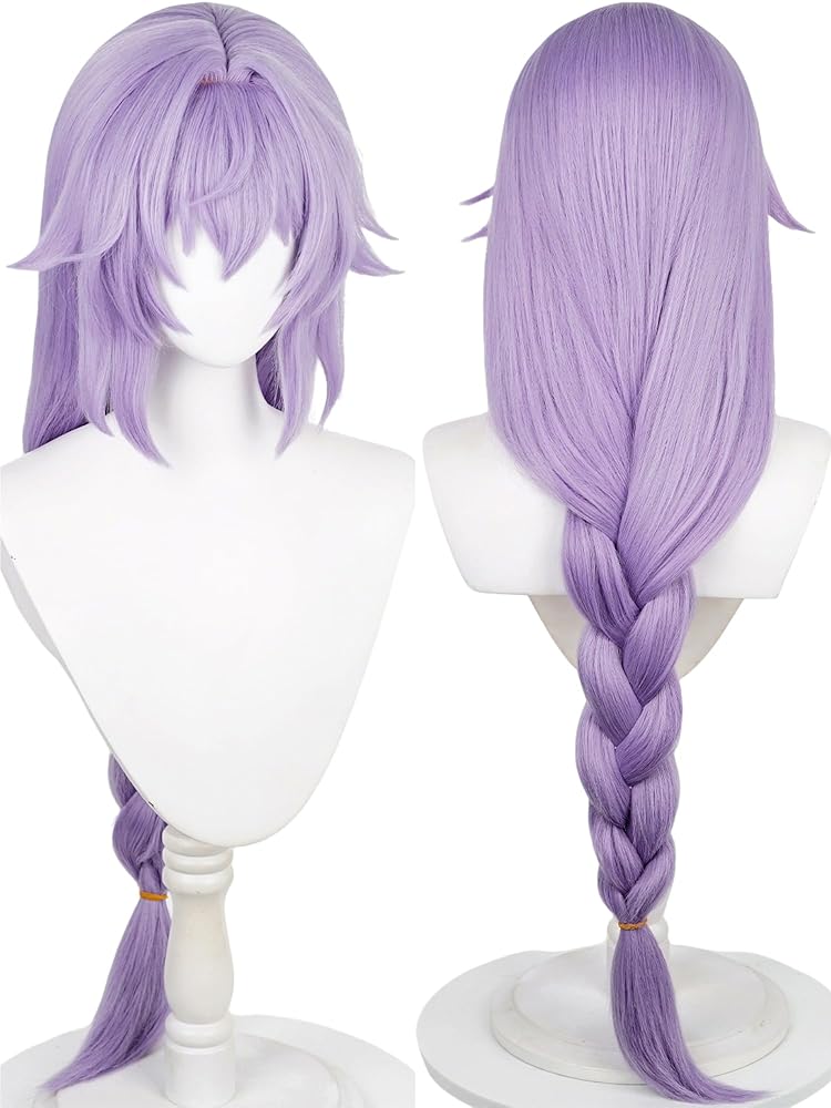 Baiheng Cosplay Long Purple Anime Braid Wig with Bangs - CosComme Finds