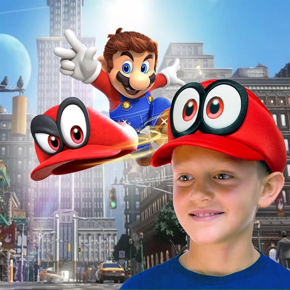 Nintendo Super Mario Odyssey Cappy Hat Cosplay Accessory Red - CosComme Finds