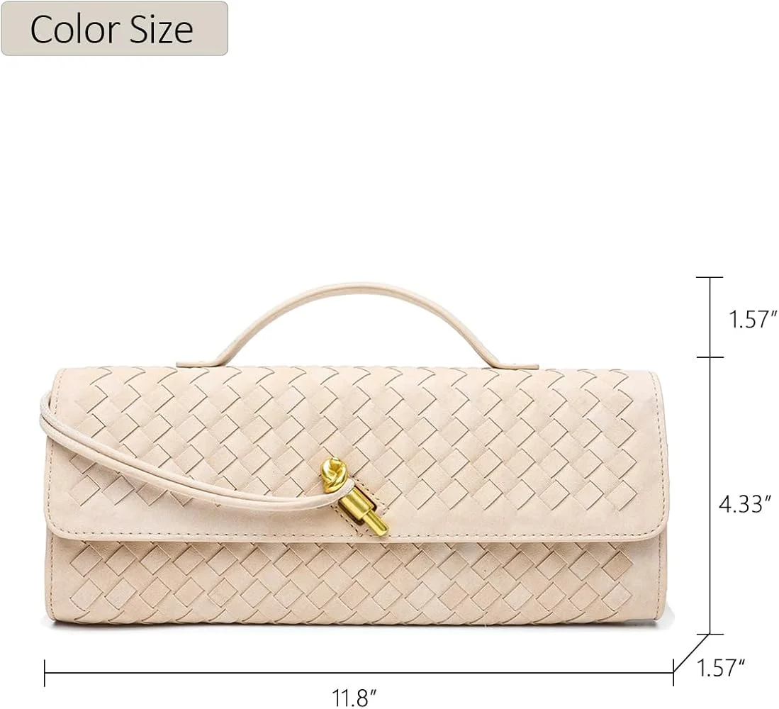 JYG Suede Woven Handbag for Women - CosComme Finds