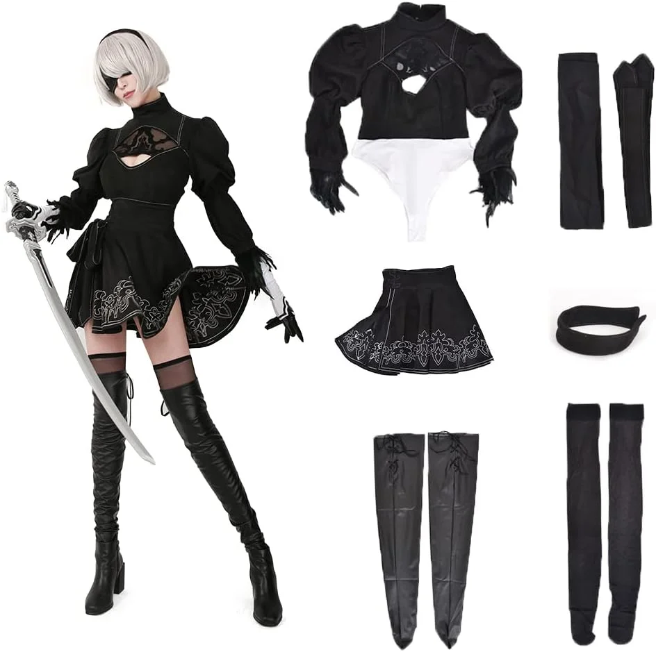 Leotard Skirt with Hairband Leggings Cosplay Costume - CosComme Finds