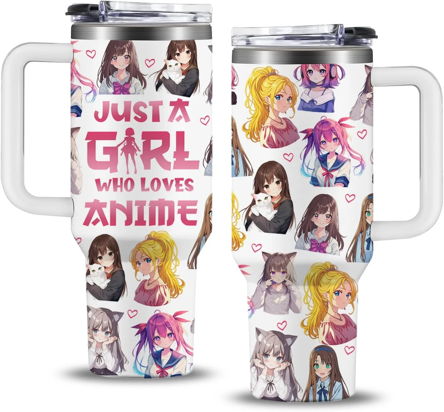 Just A Girl Who Loves Anime 40oz Tumbler with Handle - CosComme Finds